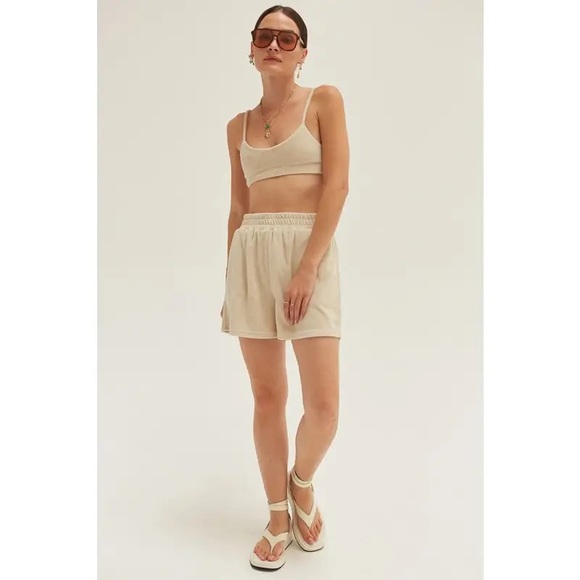 Womens Terry Cloth Shorts Set - Picture 12 of 13